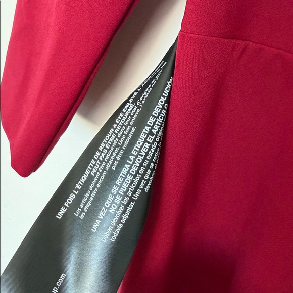 Kay Unger Leena Tea Length Dress Crimson Size 6 NWT - Picture 6 of 6